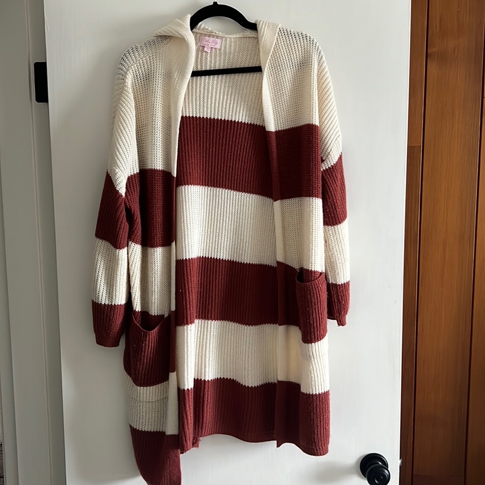 Pink Lily Cardigan w/ Hood